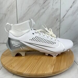 Nike Vapor Edge Pro 360 2 Mens Size 11.5 White Silver Football Cleats DA5456-102